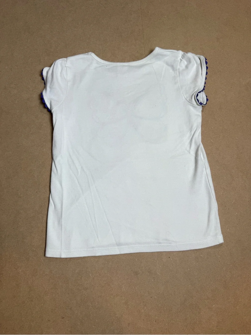 Gymboree Girls Size 10 Butterfly Appliqué White Ruffle Sleeve Top